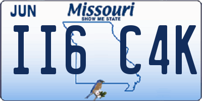 MO license plate II6C4K