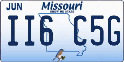 MO license plate II6C5G