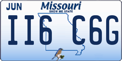MO license plate II6C6G
