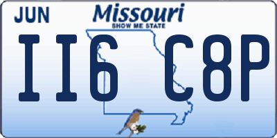MO license plate II6C8P