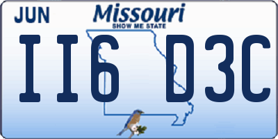 MO license plate II6D3C