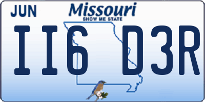 MO license plate II6D3R