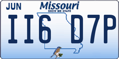 MO license plate II6D7P