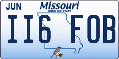 MO license plate II6F0B
