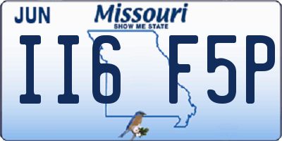 MO license plate II6F5P