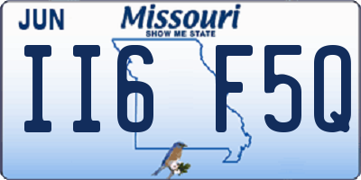 MO license plate II6F5Q