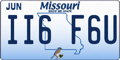 MO license plate II6F6U