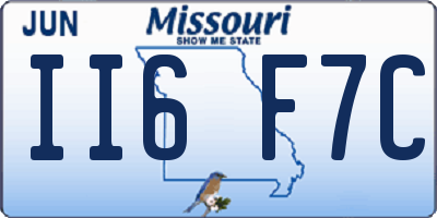 MO license plate II6F7C