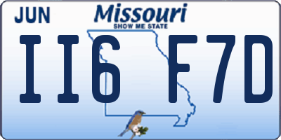 MO license plate II6F7D