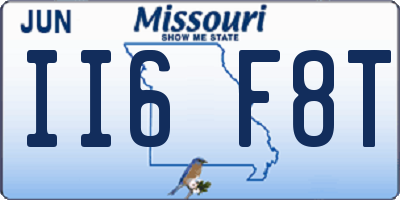 MO license plate II6F8T