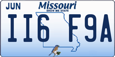 MO license plate II6F9A