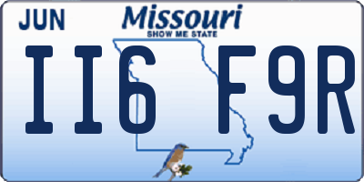 MO license plate II6F9R