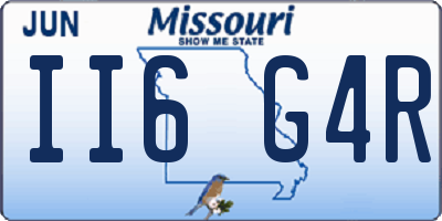 MO license plate II6G4R