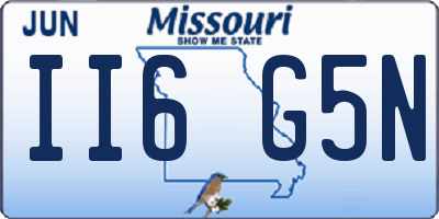 MO license plate II6G5N