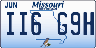 MO license plate II6G9H