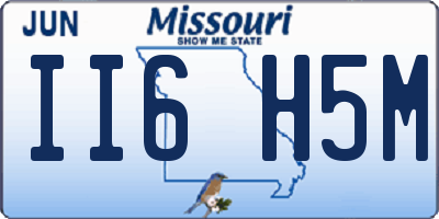 MO license plate II6H5M