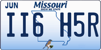 MO license plate II6H5R