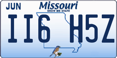 MO license plate II6H5Z