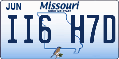 MO license plate II6H7D