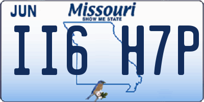 MO license plate II6H7P