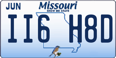 MO license plate II6H8D