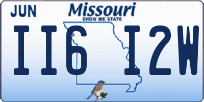 MO license plate II6I2W