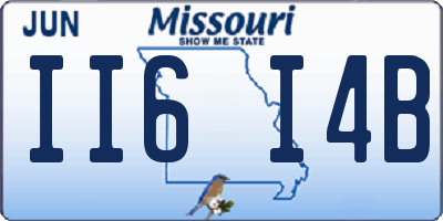 MO license plate II6I4B