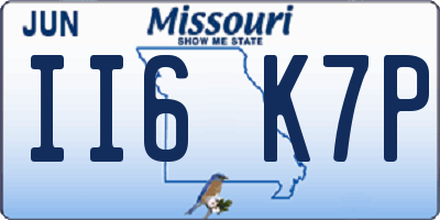 MO license plate II6K7P