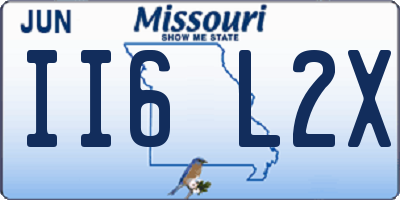 MO license plate II6L2X