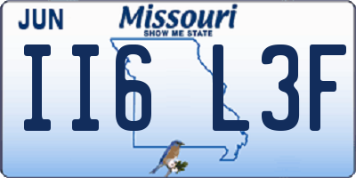 MO license plate II6L3F