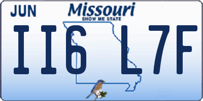 MO license plate II6L7F