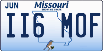 MO license plate II6M0F
