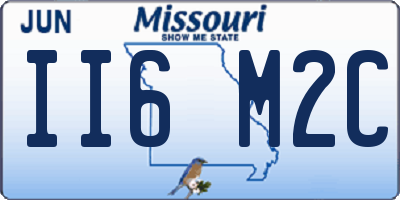 MO license plate II6M2C