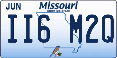 MO license plate II6M2Q