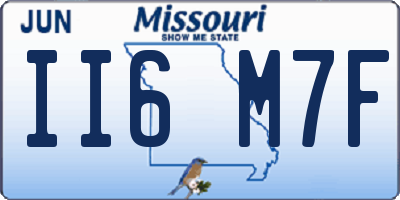 MO license plate II6M7F