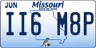 MO license plate II6M8P