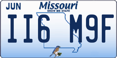 MO license plate II6M9F