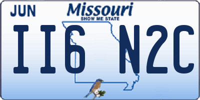 MO license plate II6N2C