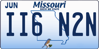 MO license plate II6N2N