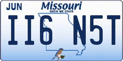 MO license plate II6N5T