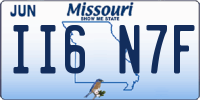 MO license plate II6N7F
