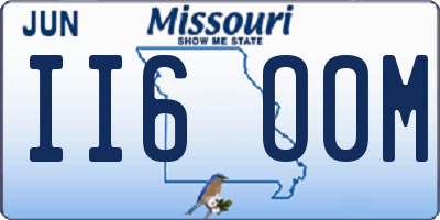MO license plate II6O0M