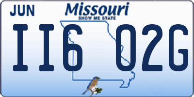 MO license plate II6O2G