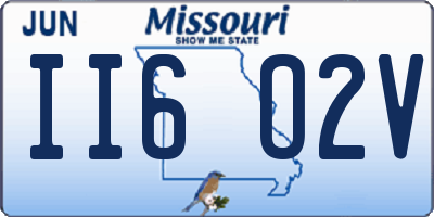 MO license plate II6O2V