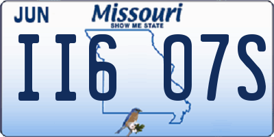 MO license plate II6O7S