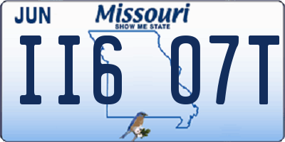 MO license plate II6O7T