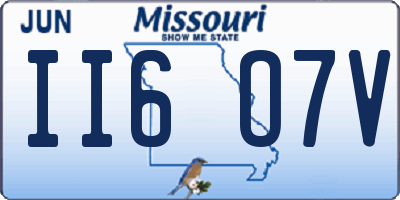 MO license plate II6O7V