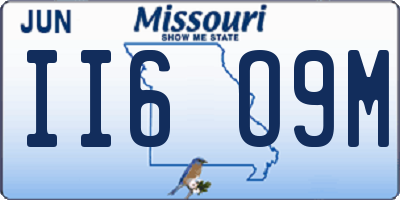 MO license plate II6O9M
