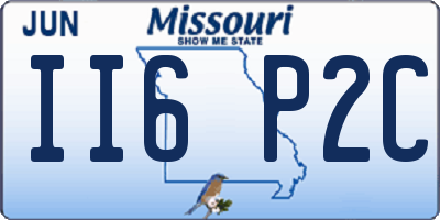 MO license plate II6P2C