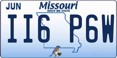 MO license plate II6P6W
